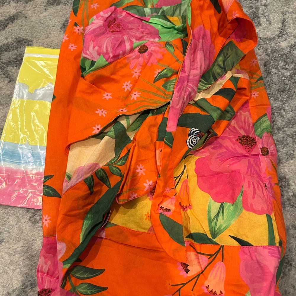 Farm Rio Romantic Garden Cover-up Skirt
